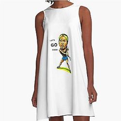Coco Gauff caricature Lets go Coco A-Line Dress