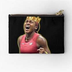 Coco Gauff Call Me Champion Queen Tennis Zipper Pouch