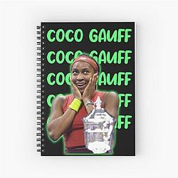 Coco Gauff Tennis Champion 2024 Notebook