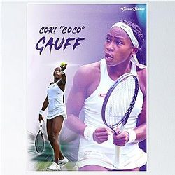 Cori Coco Gauff Tennis Poster Card