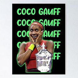 Coco Gauff Tennis Champion Poster