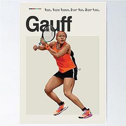 Coco Gauff Print – Minimalist Tennis Wall Art Poster