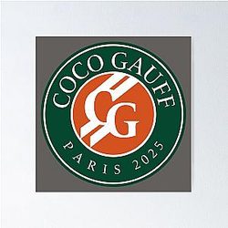 Coco Gauff Paris 2025 Poster