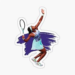 Coco Gauff Playing Tennis StickEr