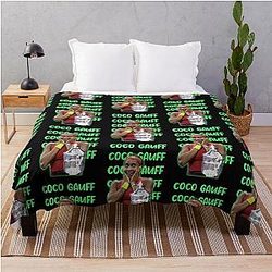 Coco Gauff Tennis Champion 2024 Throw Blanket
