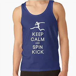 Code Geass Tank Tops - Keep Calm and Spin Kick Tank Top RB1710