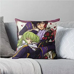 Code Geass Pillows - Code Geass Lelouch &amp; C. C. Throw Pillow RB1710