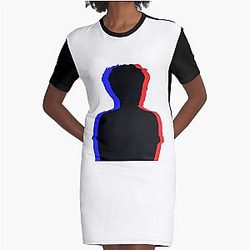 Colby Brock 3-D Digital Drawing Graphic T-Shirt Dress