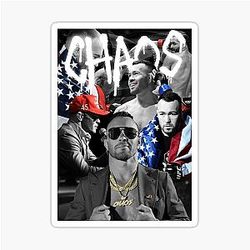 Colby Covington Chaos in Black White Sticker