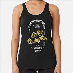Colby Covington White Gold Vintage Racerback Tank Top