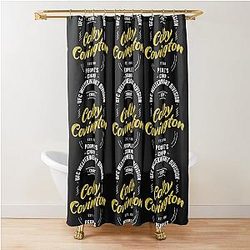 Colby Covington White Gold Vintage Typography Shower Curtain
