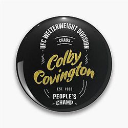 Colby Covington White Gold Vintage Typography Pin