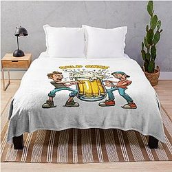 cold ones beer shirt Throw Blanket