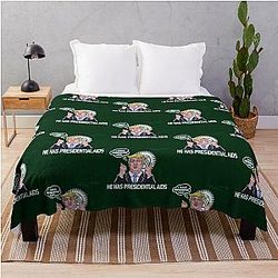 I HAVE PRESIDENTAL AIDS CoolShirtzCold Ones  (REPRODUCTION)   Throw Blanket
