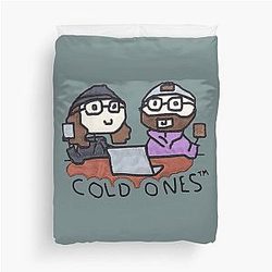 Cold Ones Doodle Duvet Cover