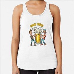 cold ones beer shirt Racerback Tank Top