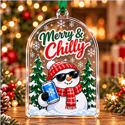 Merry and Chilly Snowman Christmas Ornament NTT1510 Cold Ones Decoration