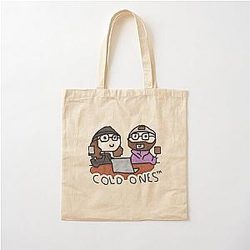 Cold Ones Doodle Cotton Tote Bag