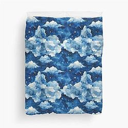 Starry Night Dreams: Coldplay Inspired Sky Full of Stars Pattern Duvet Cover