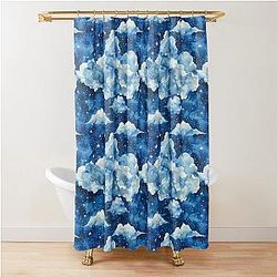 Starry Night Dreams: Coldplay Inspired Sky Full of Stars Pattern Shower Curtain