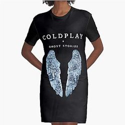Coldplay band Graphic T-Shirt Dress
