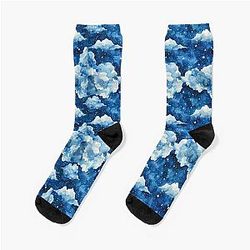 Starry Night Dreams: Coldplay Inspired Sky Full of Stars Pattern Socks