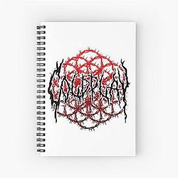 red black metal coldplay Spiral Notebook