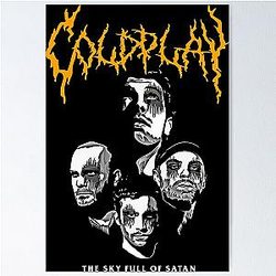 coldplay metal design Poster