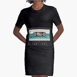 Collective Soul Cassette Tape Style Graphic T-Shirt Dress