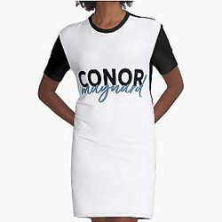Conor Maynard in blue Graphic T Shirt Dress