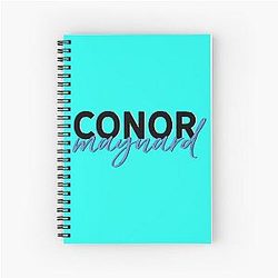 Conor Maynard slogan in Blue Notebook