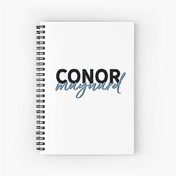 Conor Maynard in blue Spiral Notebook