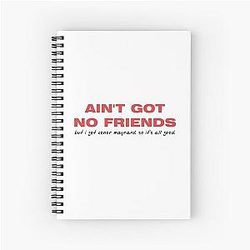 Ain't Got Friends - Conor Maynard Spiral Notebook