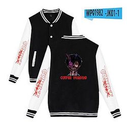 Corpse Husband Jacket - Baseball Uniform Fleece Jacket Bomber Jacket Streetwear