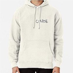 Corpse Husband Hoodies - Corpse Husband Logo Name Merch black edition Pullover Hoodie RB2605