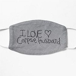 Corpse Husband Face Masks - I love Corpse Husband Flat Mask RB2112