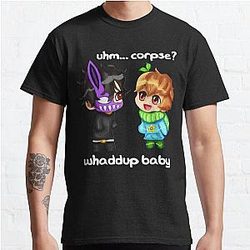 Corpse Husband T-Shirts - Corpse Husband and Sykkuno Chibi Classic T-Shirt RB2112