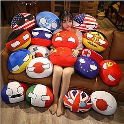 10-40cm Country Ball Keychain Decor Toy Plush