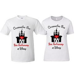 Celebrating Our Anniversary at Disney with custom couples matching valentine family matching tshirt