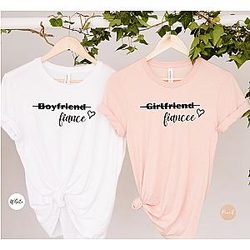 GirlFriend Boyfriend Fiancee T-Shirt | Matching Couple Shirts