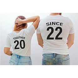 Together Since T-Shirt | Anniversary T-Shirts | Personalized Couples T-Shirt