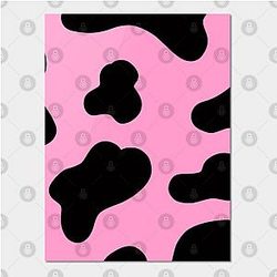 Cow Print Posters - pink cow print Poster TP0212