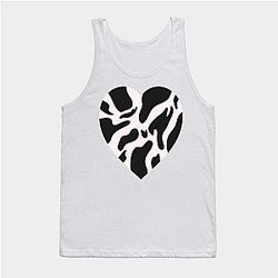Cow Print Tank Tops - Cow Pattern Heart Tank Top TP0212