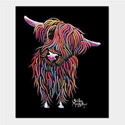 Cow Print Posters - Scottish Highland Hairy Cow ' BoLLY ' Poster TP0212