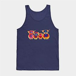 Cow Print Tank Tops - HiGHLaND CoW PRiNT SCoTTiSH ' La FaMiLia' BY SHiRLeY MacARTHuR Tank Top TP0212