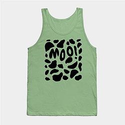 Cow Print Tank Tops - Cow Print Halloween M O O ! Tank Top TP0212