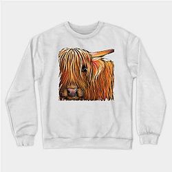 Cow Print Sweatshirts - SCoTTiSH HiGHLaND CoW ' BuTTeRNuT ' Sweatshirt TP0212