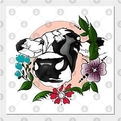 Cow Print Posters - Cow illustration Poster TP0212