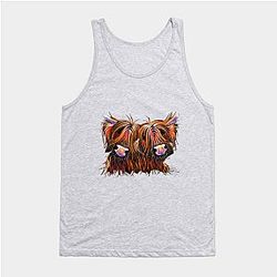 Cow Print Tank Tops - SCoTTiSH HiGHLaND CoW ' THe LoVeLieS ' Tank Top TP0212