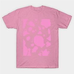 Cow Print T-Shirts - Pot Print Pink T-Shirt TP0212